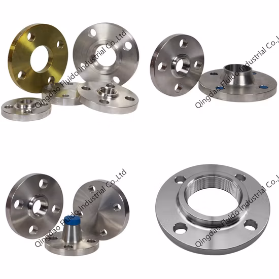 ANSI B16.5/EN1092/ DIN en acier au carbone forgé en acier inoxydable RF FF col à souder /fileté/aveugle/glisser sur/joint à recouvrement/bride à souder à emboîtement