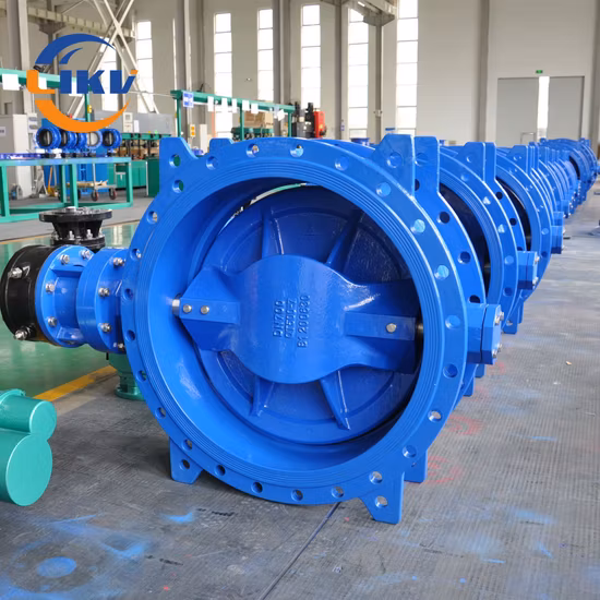 DN800 Qt500 Electric Hanwheel Di Vannes papillon à anneau en caoutchouc à double décalage