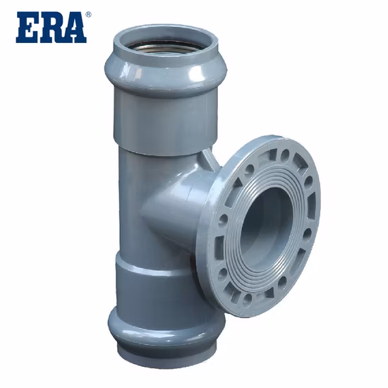 Bride en T de réduction en PVC avec bride de robinet